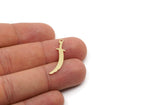Brass Sword Charm, 24 Raw Brass Sword Charms With 1 Loop, Earring Charm, Sword Findings (30x7x0.60mm) SMP2828
