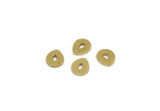 Brass Drop Charm, Raw Brass Tiny Drop Connectors, Findings (6x5x0.80mm) SMP3285