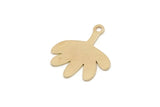 Brass Leaf Charm, 24 Raw Brass Leaf Charms With 1 Loop, Findings (18x16x0.60mm) SMP2950