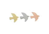 Custom Bird Charms for Jewelry Making, Personalized Brass, Copper, Stainless Steel Animal Pendant, Nature (26x20mm) SMP3133