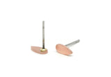 Copper Drop Earring, 12 Raw Copper Drop Stud Earrings (7x3x0.80mm) M01417