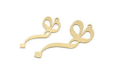 Brass Charm, Raw Brass Motif Charms With 1 Loop, Earring Charms, Pendant Charms (40/30x0.60mm) SMP3014