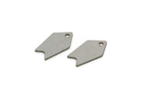 Steel Arrow Charm, 24 Stainless Steel Arrow Charms With 1 Hole (14x8x0.80mm) SMP3084
