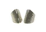 Silver Ring, Hammered Antique Silver Plated Brass Adjustable Rings N0140 H0531