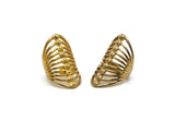 Brass Cage Ring, Raw Brass Adjustable Cage Rings N0015