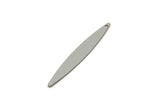 Steel Geometric Charm, Stainless Steel Oval Charms With 1 Hole, Findings (50x7x0.80mm) SMP3323