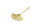 Brass Earring Charm , 2 Raw Brass Ginkgo Leaf Earring Charms With 1 Hole Pendants, Findings (96x60x0.40mm) E528