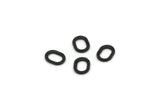 4.5mm Oval Jump Ring, 50 Oxidized Black Brass Oval Strong Jump Rings (4.5x6mm)  Brs 435 A0360