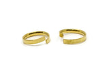 Brass Adjustable Ring, 5 Raw Brass Adjustable Rings (18mm) Mn75