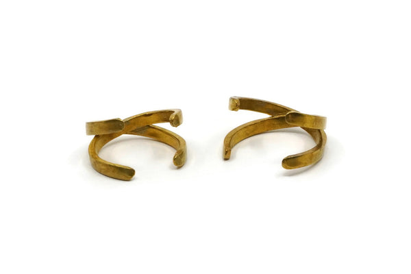 Brass Adjustable Ring - 5 Raw Brass Adjustable Rings Mn68