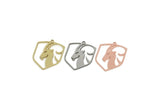 Chinese New Year Charm, Brass/Steel/Copper Year Of The Goat Charms With 1 Loop, Zodiac Charm For Jewelry Making (30x22x0.80mm) SMP3271