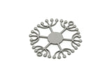 Steel Dandelion Charm, 10 Stainless Steel Taraxacum Charms With 2 Loops, Connector Findings (29x26x0.80mm) SMP3075