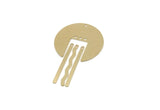 Brass Dangle Charm, Raw Brass Round Shaped Charms With 7 Holes, Geometric Findings (44x30x0.60mm) SMP3299