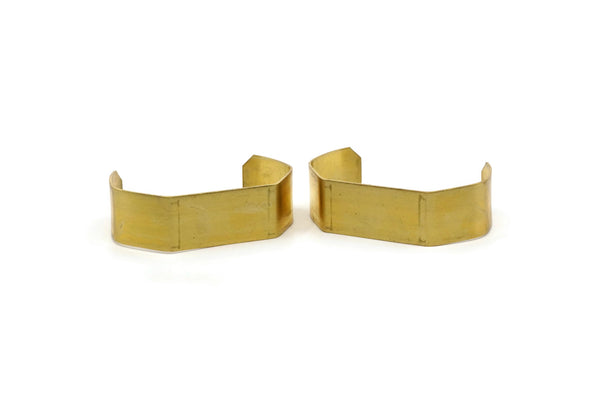 Hexagon Blank Bangle - Raw Brass Cuff Bracelet Hexagon Type Blank Bangles , (145x20x1mm) BRC111