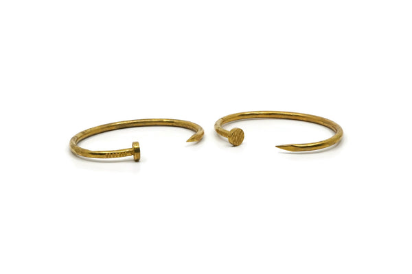 Brass Nail Cuff, Raw Brass Nail Cuff, Bracelet (170x4mm) Brc109