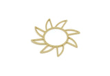 Brass Sun Charm, Raw Brass Sun Charms, Brass Earring Charms, Brass Charms for Jewelry Making (30x28x0.60mm) SMP3225