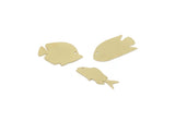 Brass Fish Charm, Raw Brass Fish Charms, Blanks, Findings, Custom Personalized Brass SMP3129