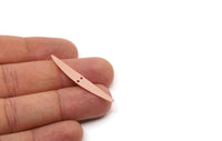 Copper Charm, 2 Pieces Raw Copper, Copper Pendants, Charm Pendants, Copper Charms With 2 Holes (6x43x0.80mm) SMP2849