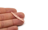 Copper Charm, 2 Pieces Raw Copper, Copper Pendants, Charm Pendants, Copper Charms With 2 Holes (6x43x0.80mm) SMP2849