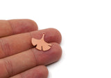 Copper Charm, Raw Copper Ginkgo Leaf Charms With 1 Hole, Findings (20/30/40x0.80mm) SMP2885 SY0406