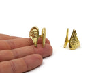 Brass Wing Ring, Raw Brass Adjustable Wing Rings D0406