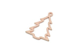 Copper Tree Charm, Raw Copper Tree Charms With 1 Loop, Pendant, Findings (17x13x0.80mm) SMP3349