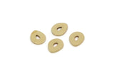 Brass Round Charm, 100 Raw Brass Irregular Shaped Round Charms, Pendant Charms, Findings (6x5x0.80mm) SMP2921 SY0364