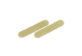 Brass Oval Blank, 12 Raw Brass Oval Shaped Blanks, Brass Findings, Stamping Blanks (23x4.5x1mm) SMP3045