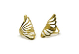 Adjustable Wing Ring, Raw Brass Adjustable Wing Ring N0040