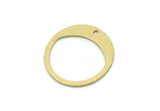 Brass Round Charm, 8 Raw Brass Round Shape Charms With 1 Hole, Charm Pendants (18x0.80mm) SMP3034