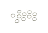8mm Silver Jump Ring, 50 Antique Silver Plated Brass Jump Rings, Connector Findings (8x1mm) A0369