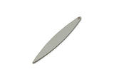 Steel Geometric Charm, Stainless Steel Oval Charms With 1 Hole, Findings (42x6x0.80mm) SMP3325