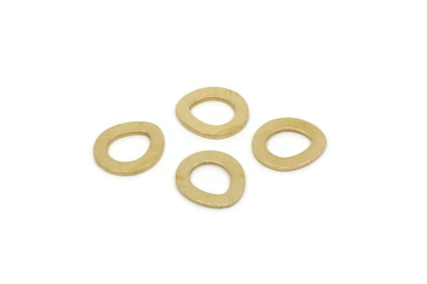 Brass Round Charm, 50 Raw Brass Irregular Shaped Round Charms, Pendant Charms, Findings (10x9x0.80mm) SMP2920 SY0365