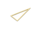 Customized Geometric Findings, 12 Raw Brass Triangle Shaped Charms, For Jewelry Making (29x11x1mm) SMP3164