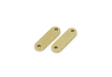 Brass Oval Charm, Raw Brass Oval Charms With Hole, Customized Jewelries (16x4.5x1.5mm) SMP3224