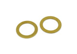 Brass Circle Connectors, 12 Raw Brass Circle Connector Rings (22x3.5x0.7mm) B0101