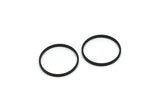 Black Circle Connector, 12 Oxidized Black Brass Circle Connectors, Findings (22x1.5x0.80mm) A5582