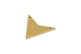 Brass Arrow Charm, 12 Raw Brass Arrow Charms With 2 Holes, Findings (17x20x0.80mm) SMP2922