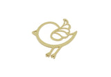 Brass Bird Charm, Raw Brass Bird Shaped Charms, Findings (31x22x0.60mm) SMP3235