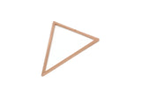 Rose Gold Triangle Charm, 2 Rose Gold Plated Brass Triangle Charms With 2 Holes (53.5x40x1mm) E035 Q0614