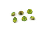 Olivine Diamond, 8 Olivine Crystal Swarovski Diamonds 6.3mm SS29 F132