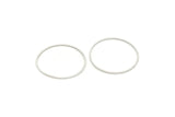 Silver Circle Connector, 12 Antique Silver Plated Brass Circle Connectors (30X0.80mm) Bs-1109