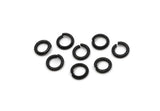 7mm Jump Ring, 50 Oxidized Black Brass Round Jump Ring Connectors Findings (7x1.2mm) R-06 A0330