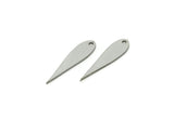 Steel Drop Charm, Stainless Steel Drop Charms With 1 Hole, Findings (21x5x0.80mm) SMP3342