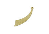 Brass Charm, 24 Raw Brass Comet Charms With 1 Loop, Findings (29x7x0.80mm) SMP3041