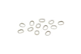 4.5mm Oval Jump Ring - 50 Antique Silver Plated Brass Oval Strong Jump Rings (4.5x6mm)  Brs 435 A0360
