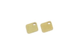 Brass Diamond Charm, Raw Brass Diamond Charms With Hole, Customized Jewelries (8x7x0.60mm) SMP3215