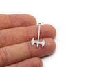 Steel Axe Charm, 50 Stainless Steel Axe Charms With 1 Loop, Earring Charm, Axe Findings (30x13.5x0.80mm) SMP2830