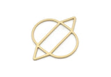 Brass Charm, 4 Raw Brass Geometric Charms, Earring Charms, Pendant Charms, Findings  (29x24x0.80mm) SMP3026
