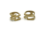 Brass Adjustable Ring, 2 Raw Brass Adjustable Rings SY0074